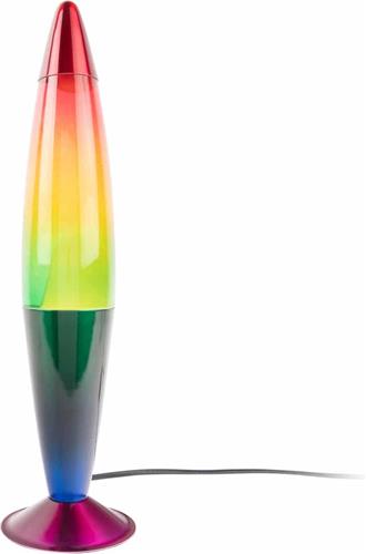 Leitmotiv Tafellamp Rainbow Rocket Lava - Groen - Ø10.8x41.5cm - Scandinavisch - Sinterklaas cadeau - Sinterklaas cadeautjes - Cadeau vrouw - Cadeau man - Cadeau voor haar - Cadeau voor hem - Sint cadeau - Sint kado - Kado man - Kado vrouw