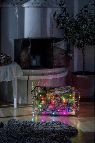 Konstsmide 6334-590 Micro-lichtketting Binnen werkt op het lichtnet Aantal lampen 100 LED Meerkleurig Verlichte lengte: 9.9 m