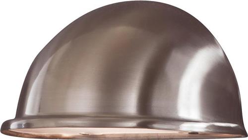 Konstsmide Torino - Wandlamp kwartrond flush klein - 230V - E14 - RVS