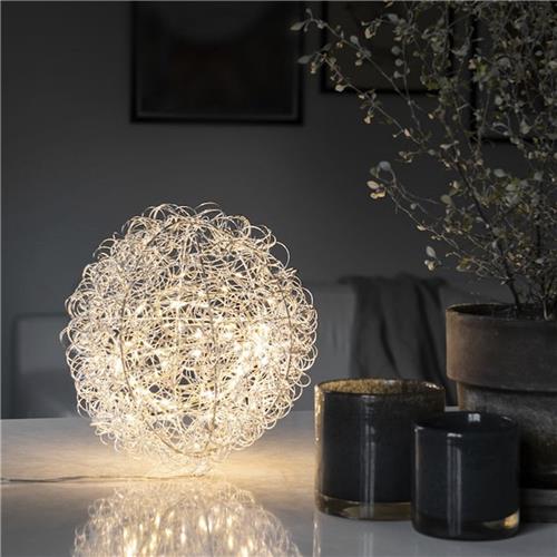 Kerstdecoratie - Sfeervolle kerstdecoratie bal - 3000K Warm wit - 80 LEDs - IP20 - 25 cm - kerstverlichting
