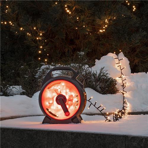 Cluster Lichtsnoer op kabelhaspel voor buiten - 300 LEDs - 7 meter - Kerstverlichting