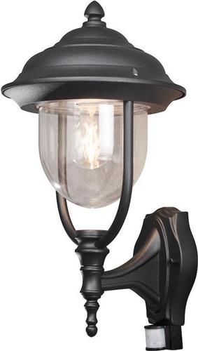 Konstsmide Parma Wandlamp Buiten - Bewegingssensor - E27 - IP44 - Zwart