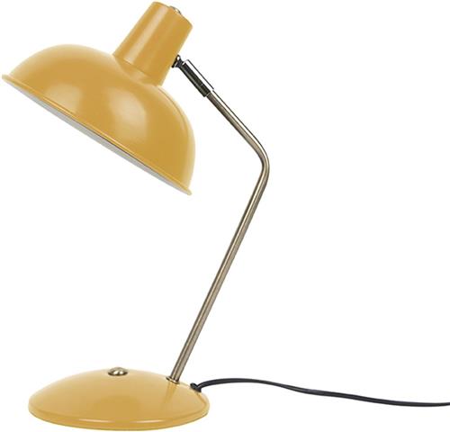 Leitmotiv Hood tafellamp - bureau - kap ø19 cm - 37 cm hoog - geel met goud