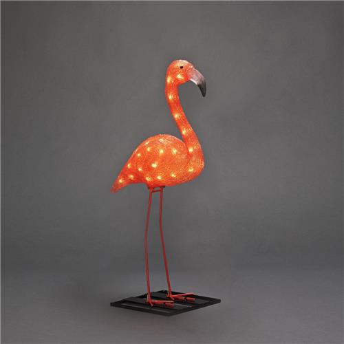 Konstsmide 6272 - Lichtdecoratie - Flamingo 70cm 96L LED verlicht - 24V trafo - zeer energiezuinig - voor binnen en buiten - oranje
