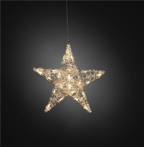 Konstsmide LED acrylster Kerstverlichting - 34 cm  - 24 lampjes - 24V - voor binnen - warmwit