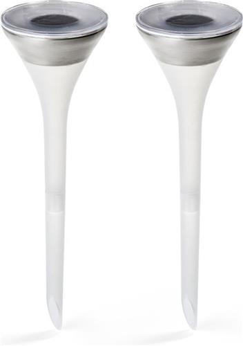 Konstsmide Tuinlamp Assisi Solar 35 Cm 3lm 3000k Zilver 2 Stuks