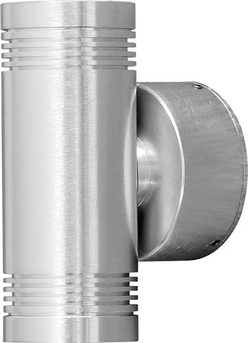 Konstsmide Monza LED 6x 1W - Wandspot twin 15cm - 230V - 3000K - zilver