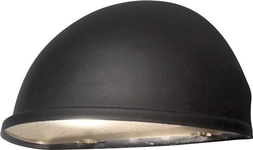 Konstsmide Torino - Wandlamp kwartrond flush groot - 230V - E14 - matzwart
