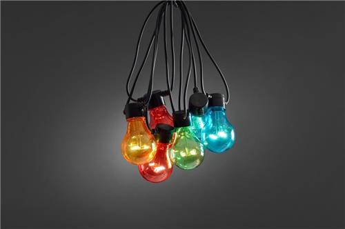 Konstsmide 2379 - Snoerverlichting - 20 lamps transp 160 LED zeer energiezuinig - 950 cm - 24V - voor buiten - multi