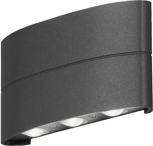 Konstsmide Chieri Spotlamp Buiten - 6-lichts LED - 3000K - IP54 - Antraciet