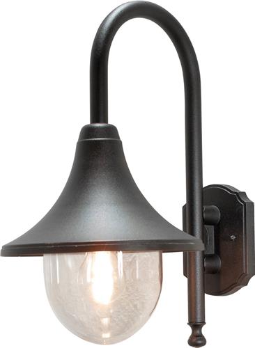 Konstsmide Bari Wandlamp Buiten - E27 - IP44 - Zwart