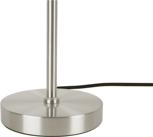 Leitmotiv Tafellamp Capa - Metaal Geborsteld Nikkel - Ø20x39,5cm - Modern - Sinterklaas cadeau - Sinterklaas cadeautjes - Cadeau vrouw - Cadeau man - Cadeau voor haar - Cadeau voor hem - Sint cadeau - Sint kado - Kado man - Kado vrouw