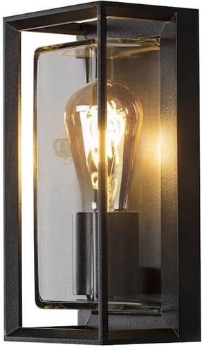Konstsmide Brindisi Wandlamp Buiten - Bewegingssensor - E27 - IP44 - Zwart