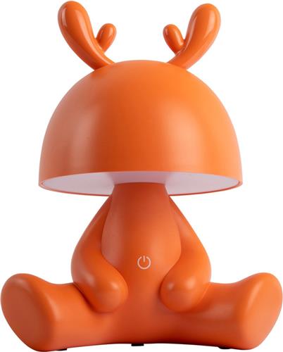 Leitmotiv Tafellamp Deer - Oranje - 22x17x27cm - Scandinavisch - Sinterklaas cadeau - Sinterklaas cadeautjes - Cadeau vrouw - Cadeau man - Cadeau voor haar - Cadeau voor hem - Sint cadeau - Sint kado - Kado man - Kado vrouw