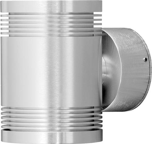 Konstsmide Monza LED 12x 1W - Wandspot twin 12cm - 230V - 3000K - zilver