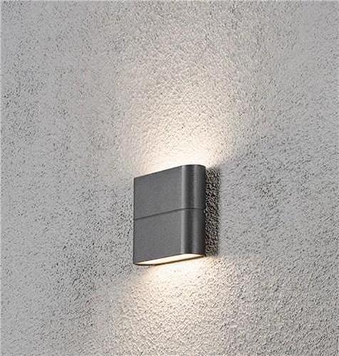 Konstsmide Chieri Spotlamp Buiten S - 2-lichts LED - 3000K - IP54 - Antraciet