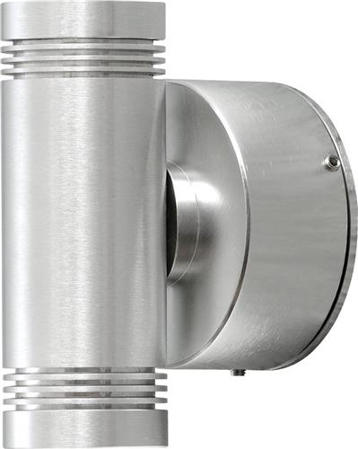 Konstsmide - Monza LED 2x 1W wandspot twin 13cm 230V 3000K - zilver