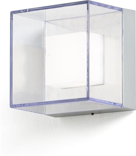 Konstsmide San Remo LED 6x1W flush square 14cm - 230V - 3000K - grijs/rook