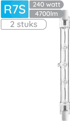 Modee Halogeenlamp R7s - 240W 2700K 4700 LM 230V - Staaflamp - 118mm - Warm Wit - 2 stuks