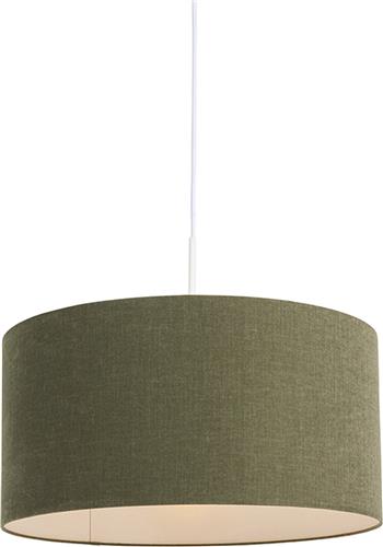 QAZQA combi - Moderne Hanglamp met kap - 1 lichts - Ø 500 mm - Groen - Woonkamer | Slaapkamer | Keuken