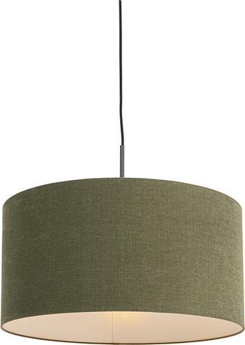 97054 QAZQA combi - Moderne Hanglamp met kap - 1 lichts - Ø 500 mm - Groen - Woonkamer | Slaapkamer | Keuken