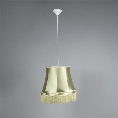 QAZQA Granny - Retro Hanglamp met kap - 4 lichts - Ø 450 mm - Groen - Woonkamer | Slaapkamer | Keuken