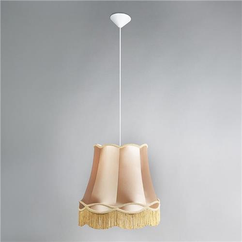 QAZQA granny - Retro Hanglamp met kap - 4 lichts - Ø 450 mm - Goud/messing - Woonkamer | Slaapkamer | Keuken
