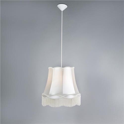 QAZQA Granny - Retro Hanglamp met kap - 4 lichts - Ø 450 mm - Crème - Woonkamer | Slaapkamer | Keuken