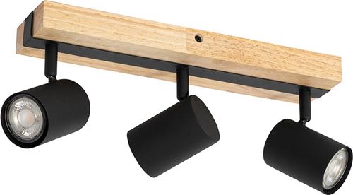 QAZQA jeana - Moderne Plafondspot | Spotje | Opbouwspot - 3 lichts - L 35 cm - Naturel - Industrieel - Woonkamer | Slaapkamer | Keuken
