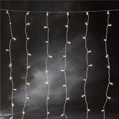 Konstsmide 3704 - Lichtgordijn - 160 lamps gordijn microlight - 200x100 cm - 24V - voor buiten - warmwit