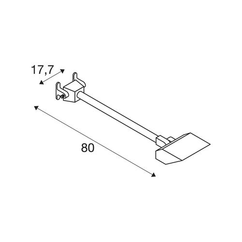 SLV buiten wandlamp Today Led Long - zwart