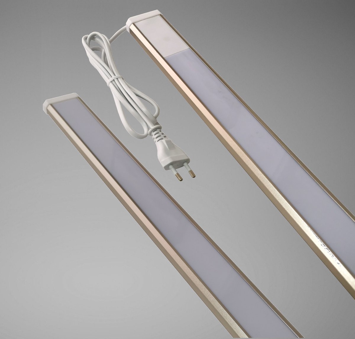 Trango - 2535 LED Unterbaulampe - 4-Stufen dimmbar - Lichtleiste 1200mm - 18 Watt 230V - In Titan - Mit Touchdimmer 3000K warmweiß - Küchenunterbau, Aufbauleuchte, Schrankbeleuchtung, Unterbauleiste