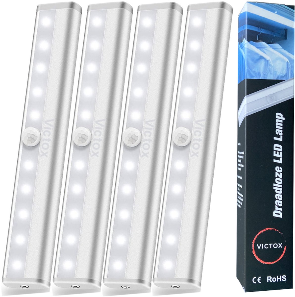 WILLED 3W dimbare keukenverlichting onder kast, 3 kleuren, verstelbaar, met 120 leds, aanraakbediening, 2000 mAh oplaadbare batterijweergavelichten voor kast, kledingkast, spiegel, make-up