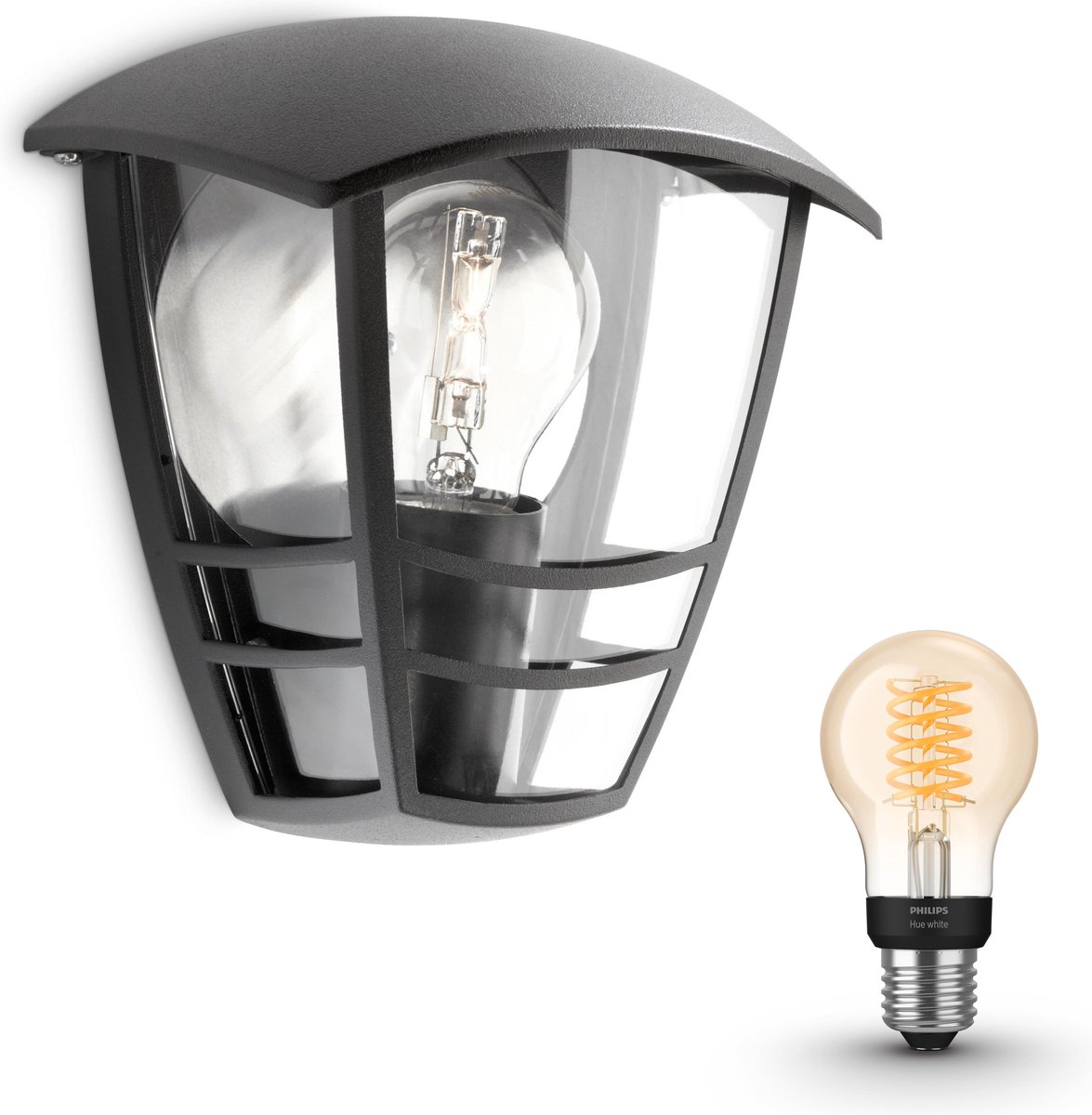 Philps wandlamp Flareon zwart E27